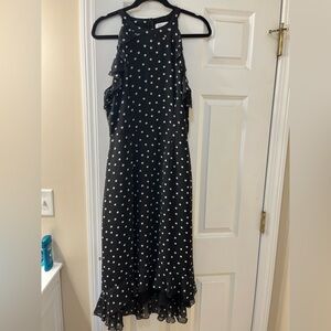 Elle Black Dress with White Dots